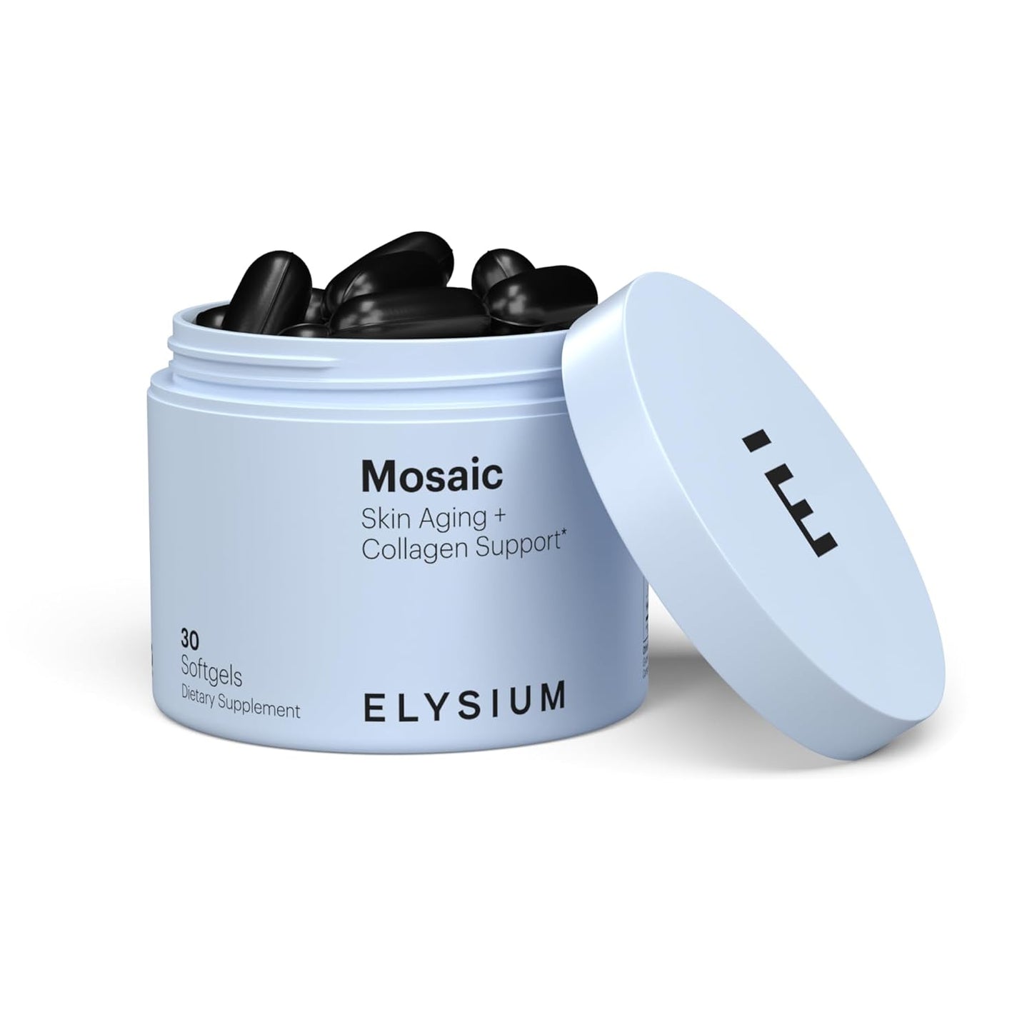 ELYSIUM Mosaic – Hyaluronic Acid & Collagen Supplement – Clinically Proven to Hydrate Skin & Reduce Fine Lines – Fights Visible Signs of Aging – 30-Day Vegan Softgel Supply